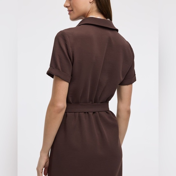 NWT Reitmans Chocolate Brown Midi  Dress - Picture 3 of 4